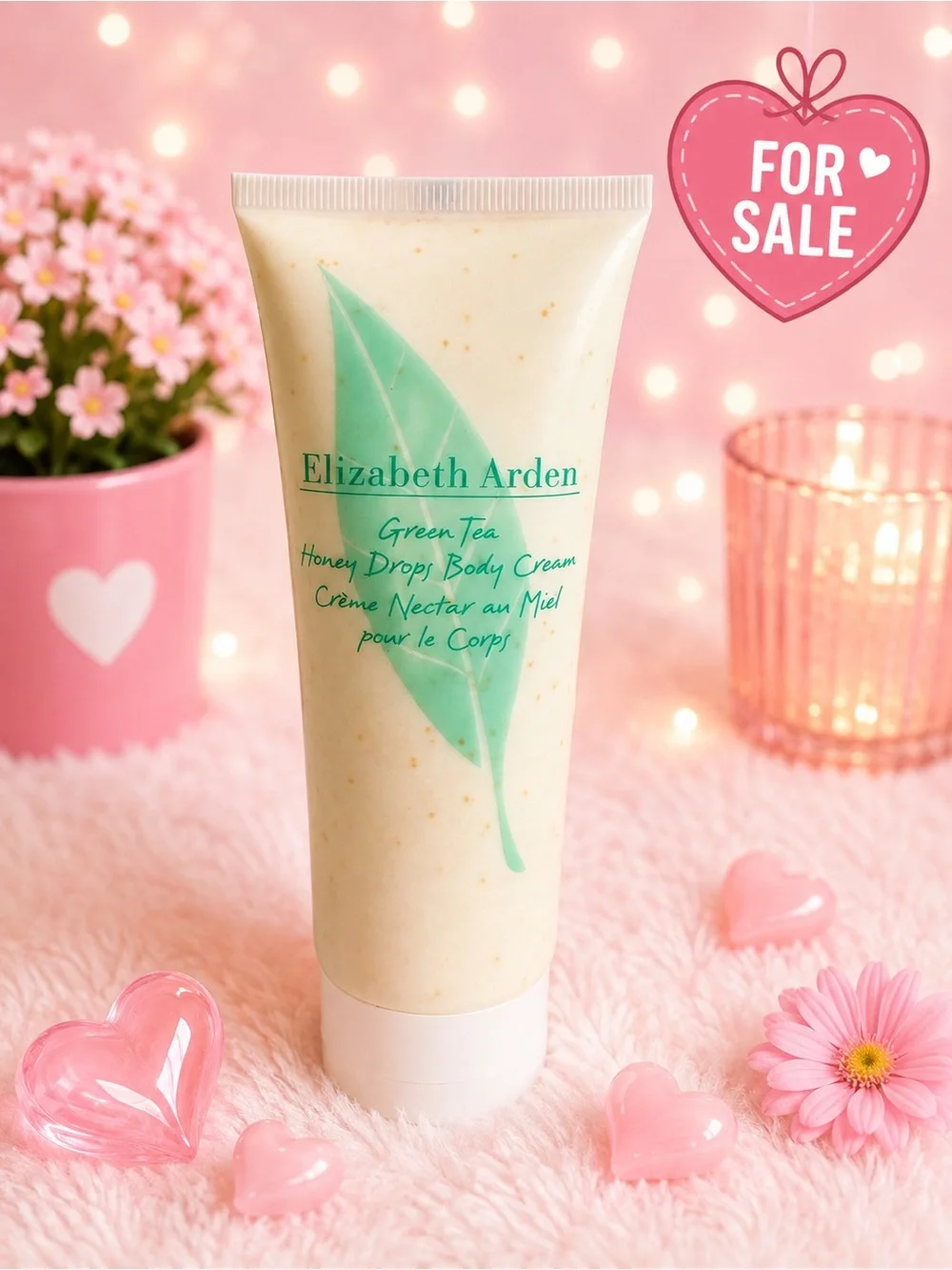Elizabeth Arden Green Tea Honey Drops Body Cream - Cream/Green/Pink